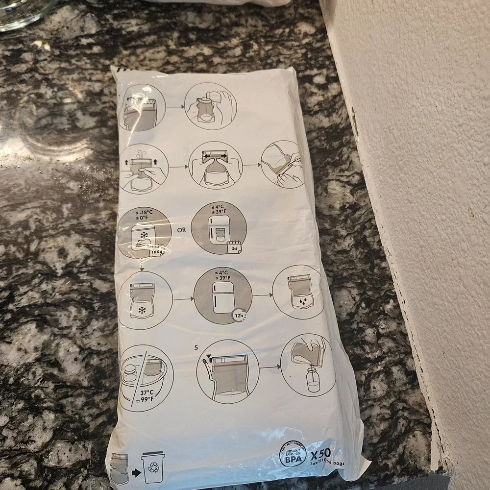 1 Pack Medela‎ Breast Milk Storage Bags 7oz Single Use 50 count BPA-Free